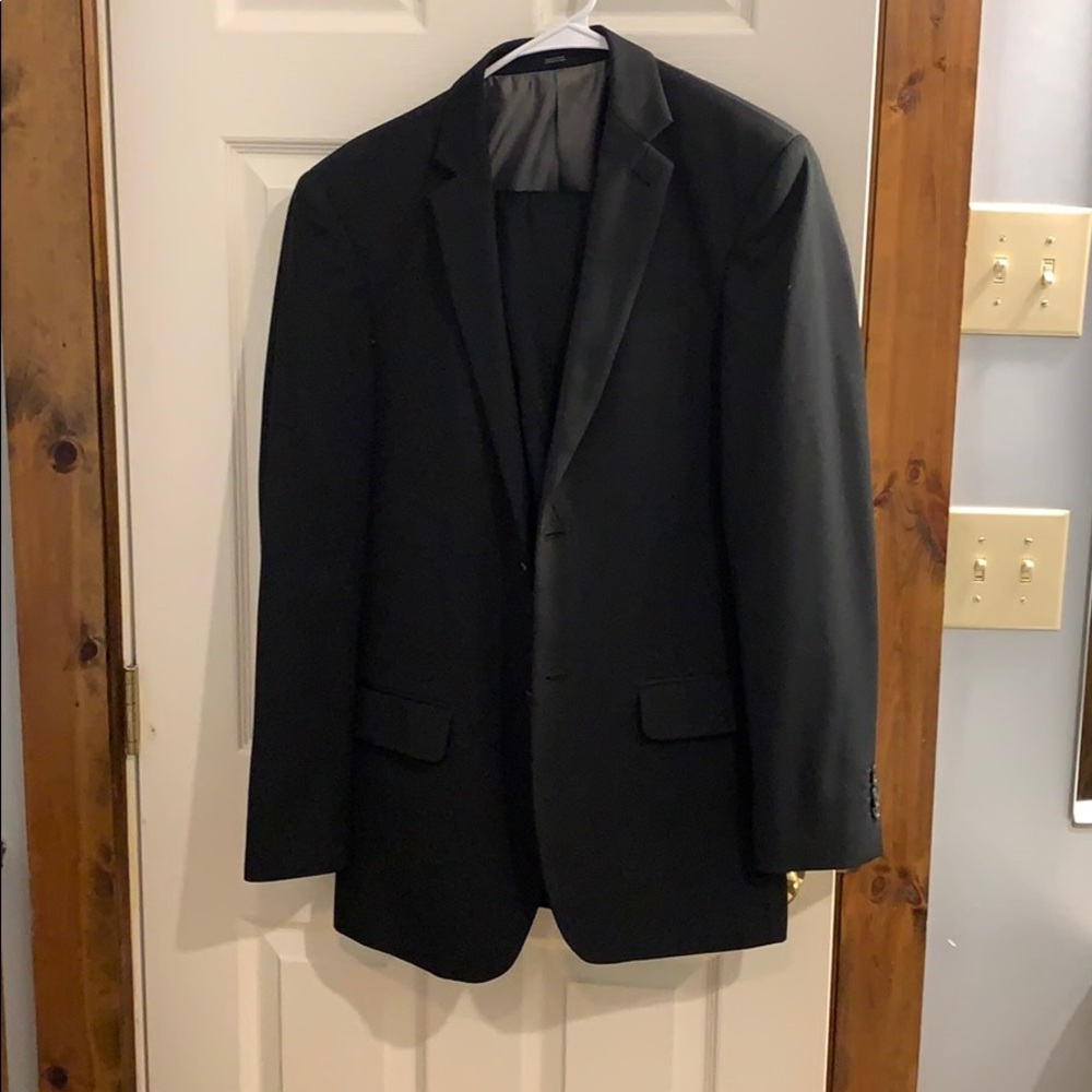 Lightly used slim fit black suit